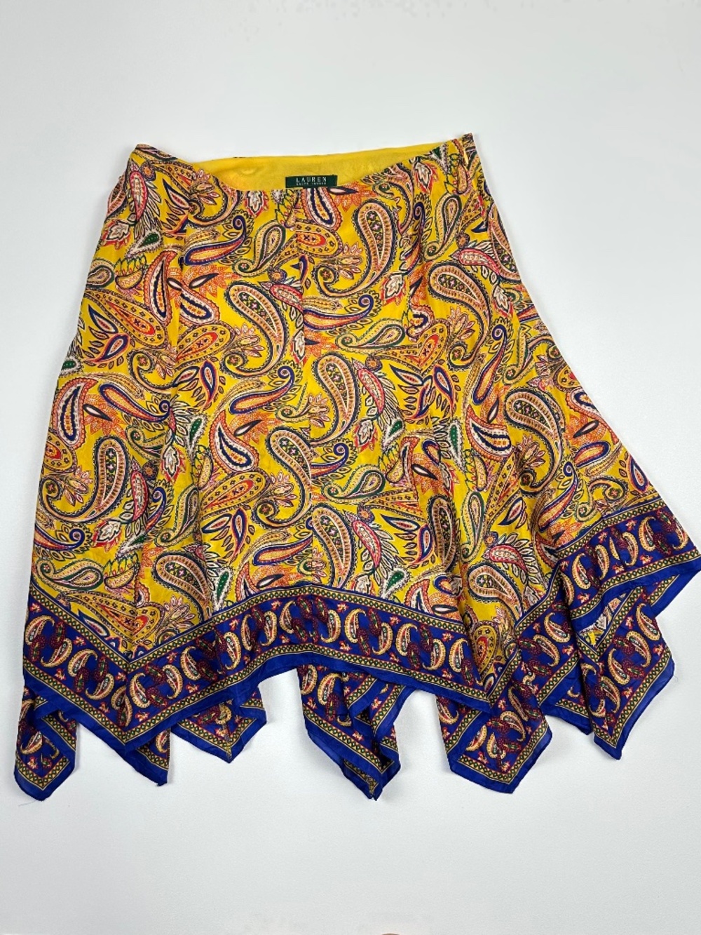 LAUREN RALPH LAUREN SILK PAISLEY SKIRT - Picture 3 of 4
